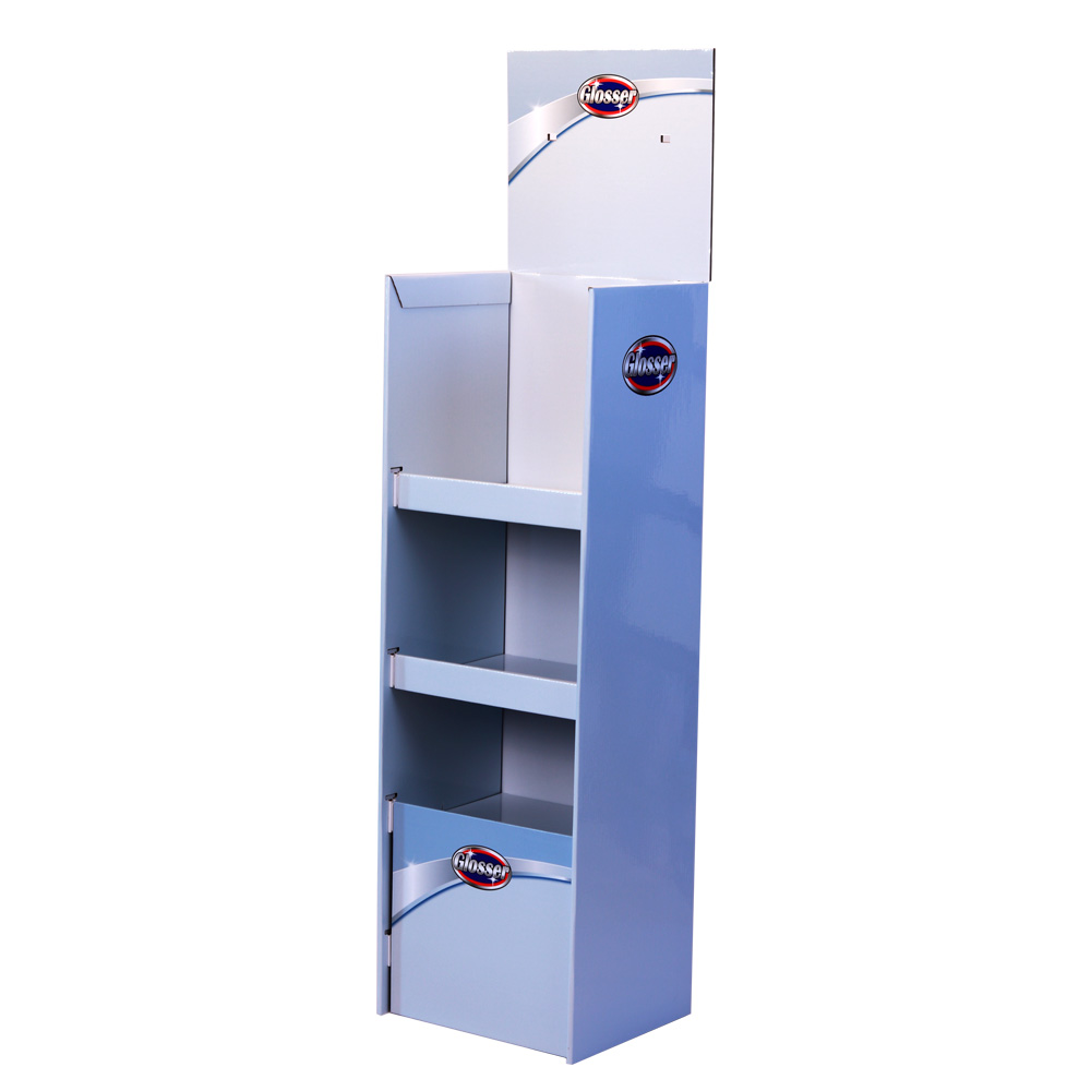 电子五金产品纸板展示架落地式层式展示架