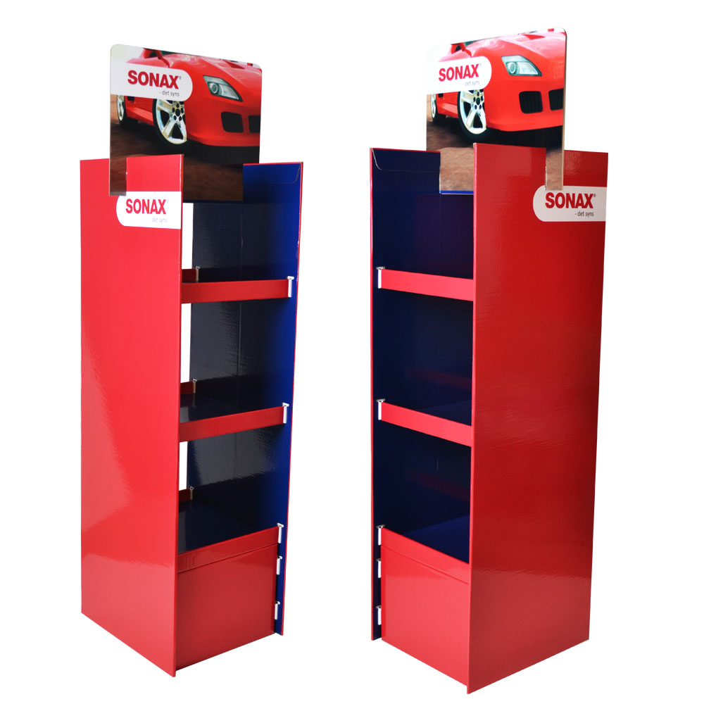 彩色卡通玩具纸展示架汽车模型摆放纸货架定制 彩色卡通玩具纸展示架汽车模型摆放纸货架定制