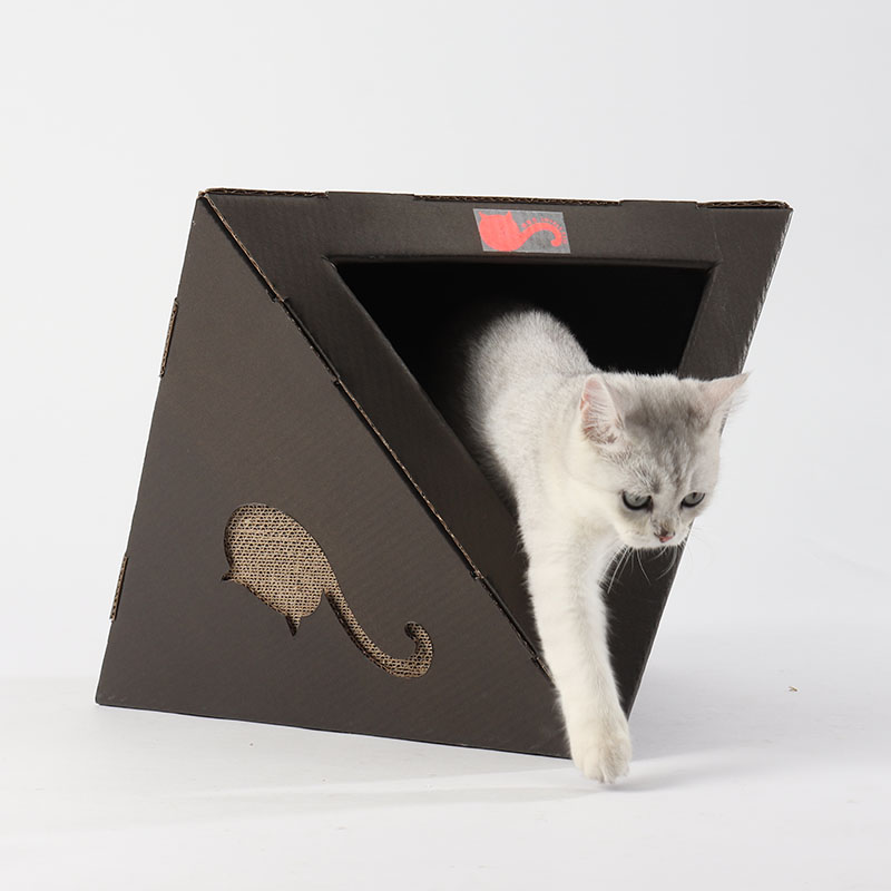 深圳工厂定制各种高质量纸板猫窝猫屋猫爬架