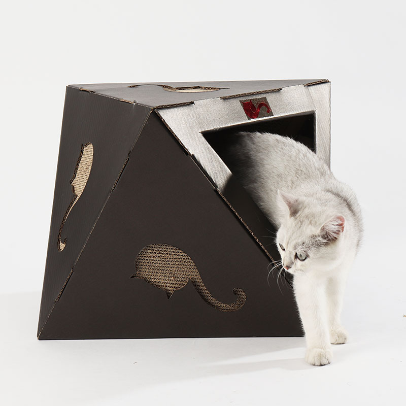 深圳工厂定制各种高质量纸板猫窝猫屋猫爬架