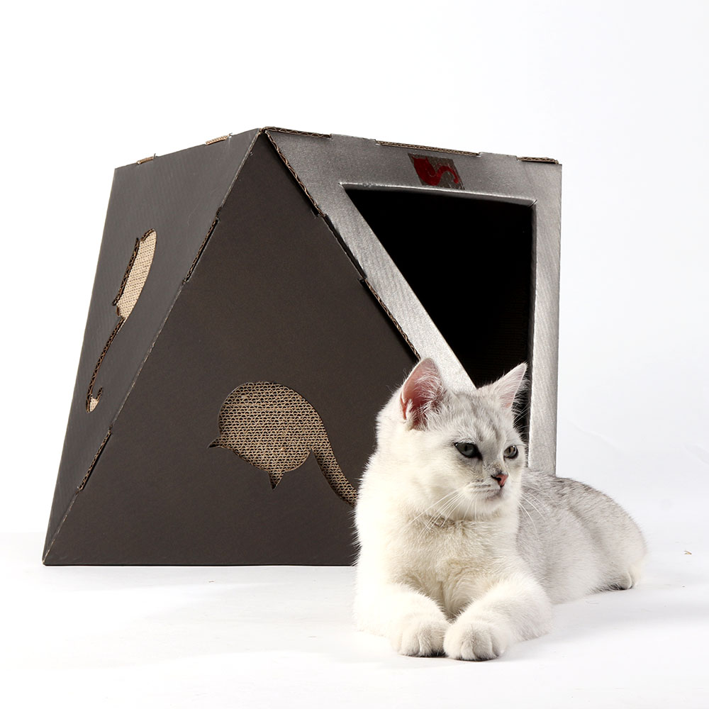 深圳工厂定制各种高质量纸板猫窝猫屋猫爬架