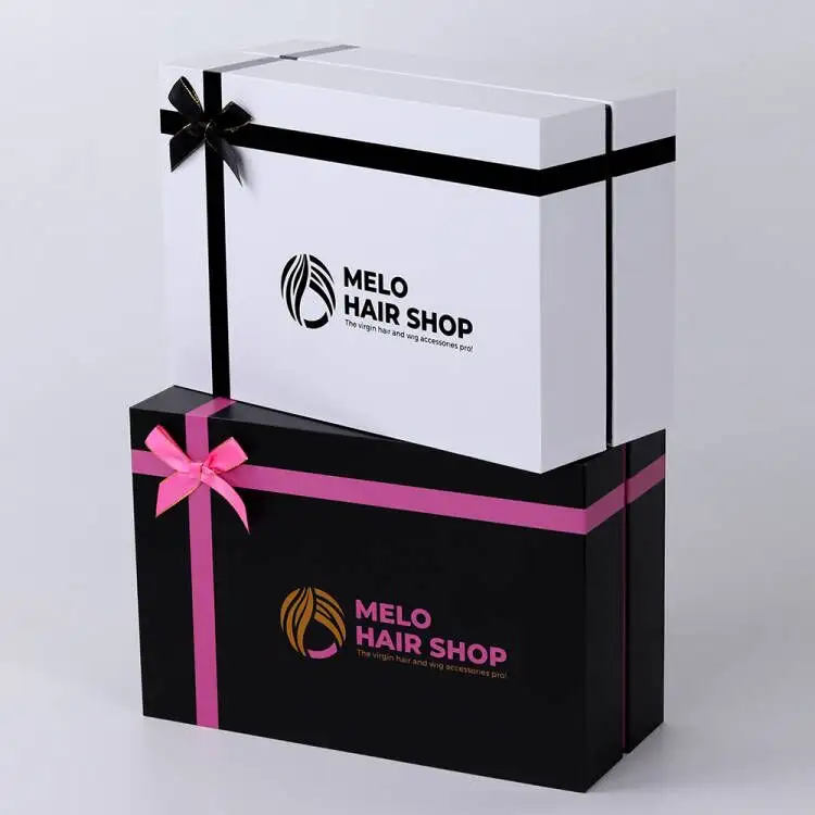 精品天地盖礼盒饰品盒可印LOGO白色蝴蝶结首饰包装盒定制定做