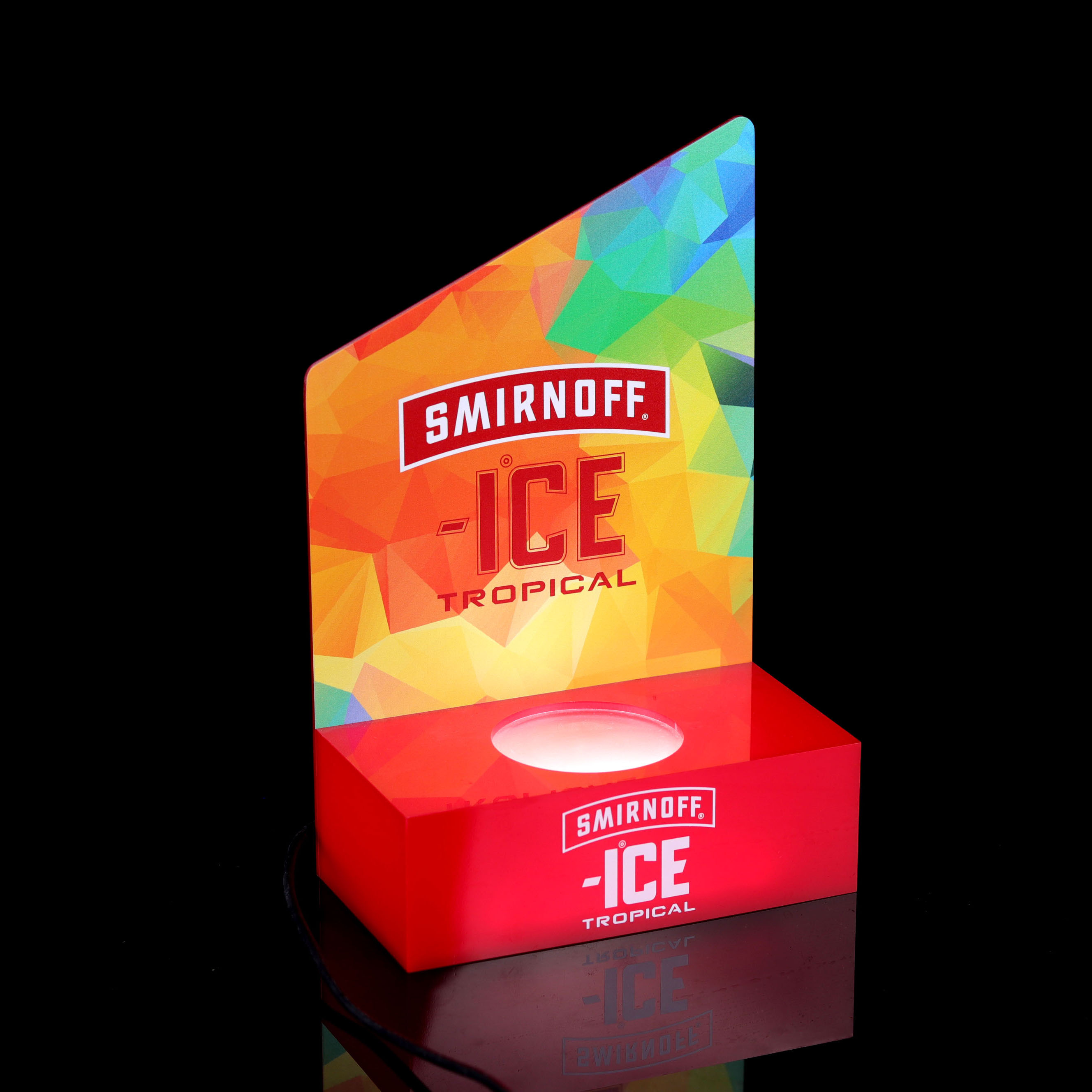 高档的led发光亚克力啤酒桌面展示盒