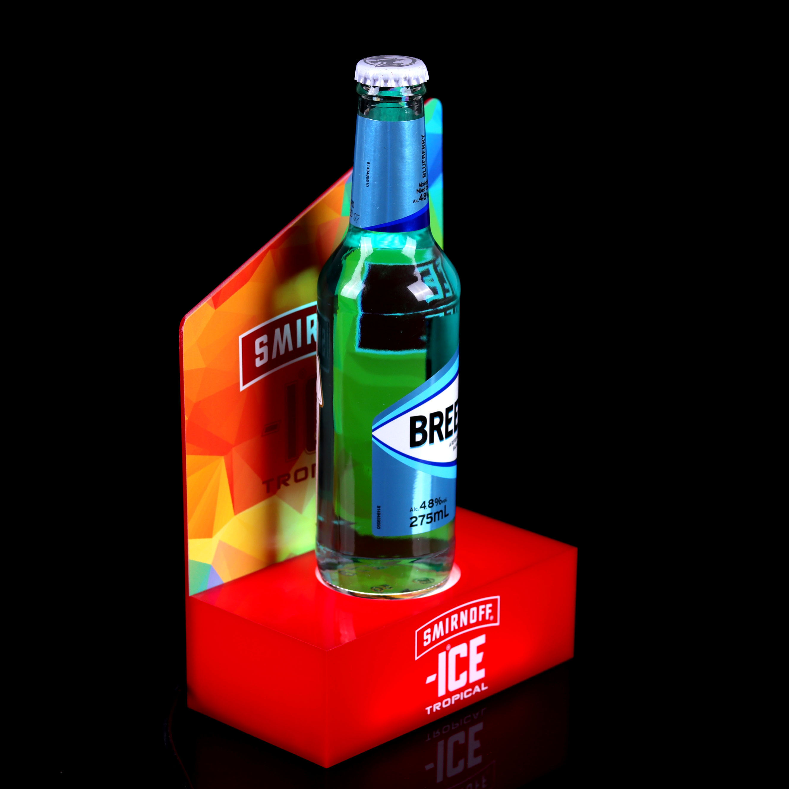 高档的led发光亚克力啤酒桌面展示盒