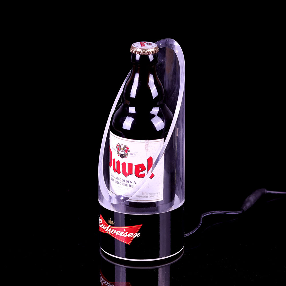 定制亚克力单瓶酒架桌面发光展示架 定制亚克力单瓶酒架桌面发光展示架