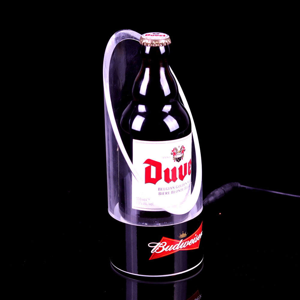 定制亚克力单瓶酒架桌面发光展示架 定制亚克力单瓶酒架桌面发光展示架