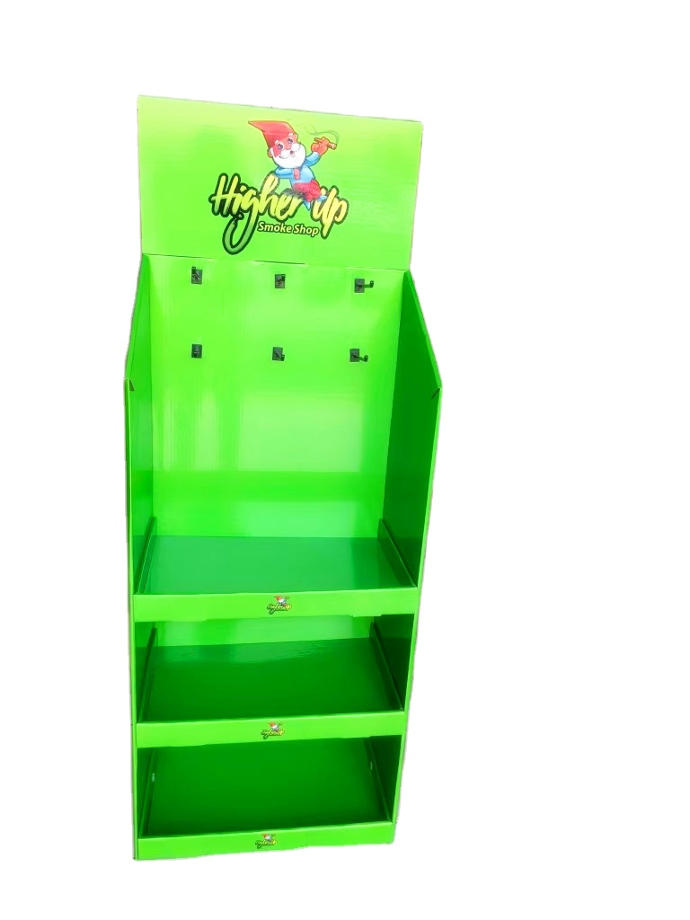 个性化定制环保可回收瓦楞纸板展示架商场超市零售店商品展示及推广