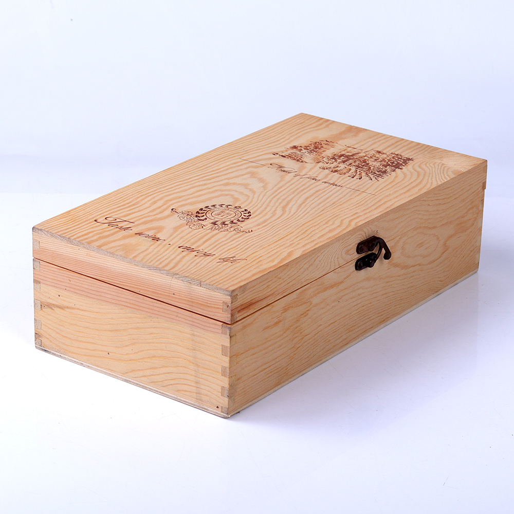 定制徽标热销的木质酒盒包装饮料啤酒红酒白酒高档木质外包装礼盒