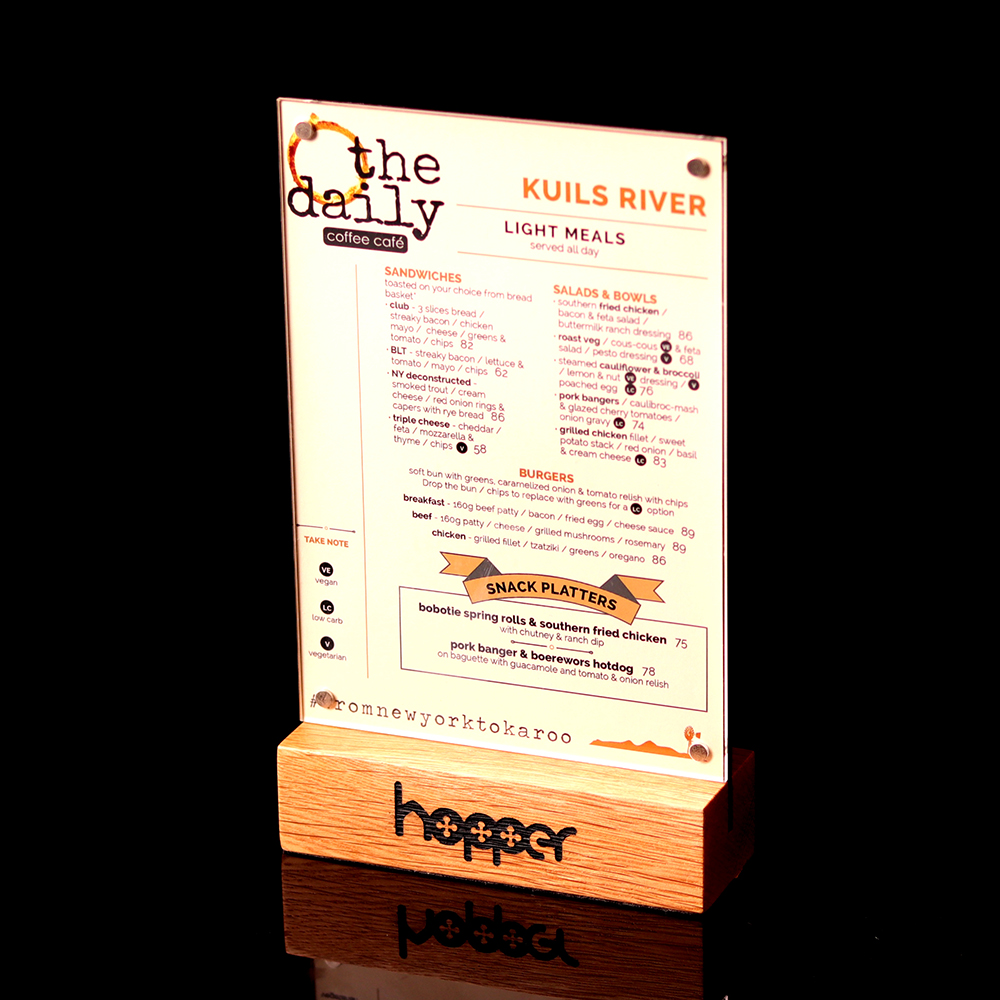 T型桌面亚克力餐牌台牌酒水广告牌定制印刷