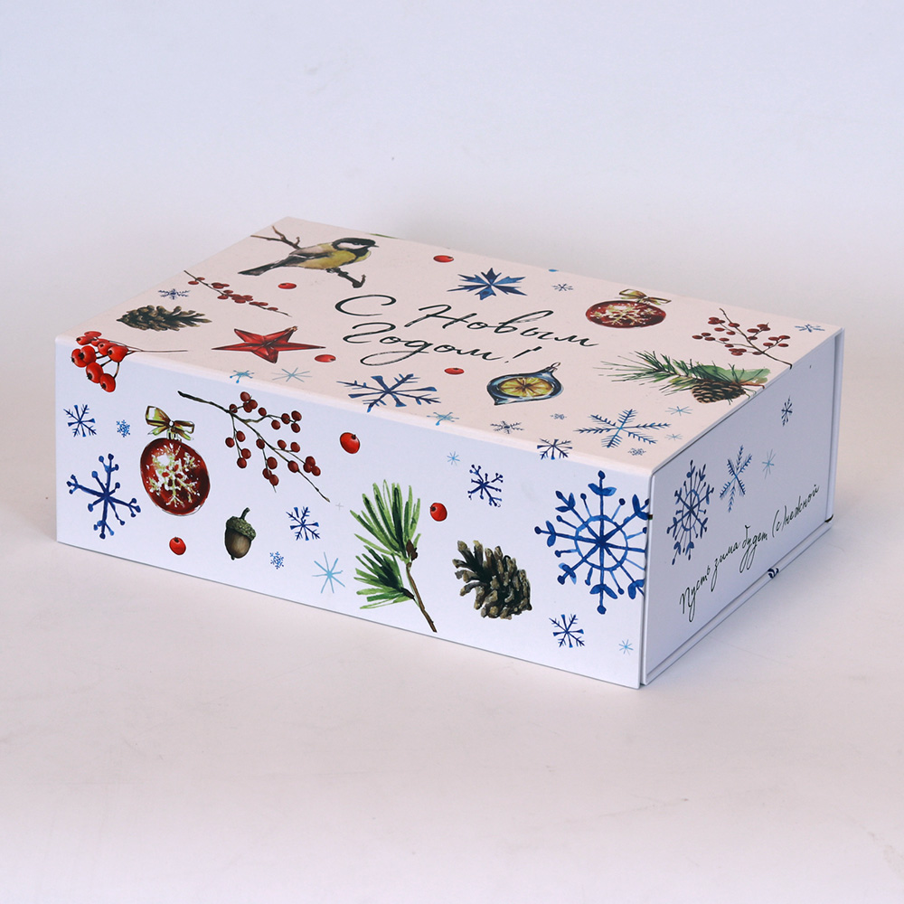 高端定制免费设计环保可回收硬纸板新生儿礼品磁封折叠包装盒