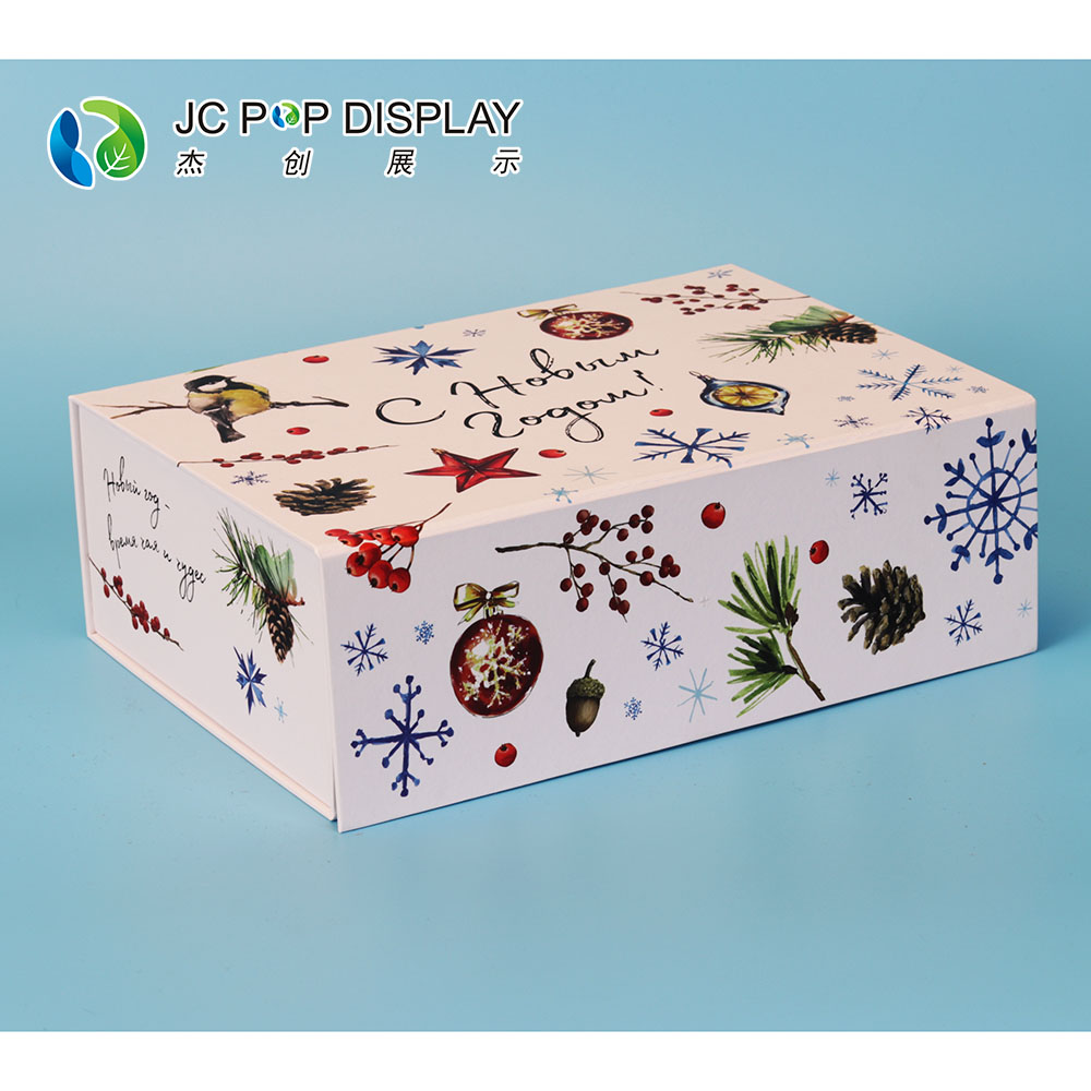 高端定制免费设计环保可回收硬纸板新生儿礼品磁封折叠包装盒