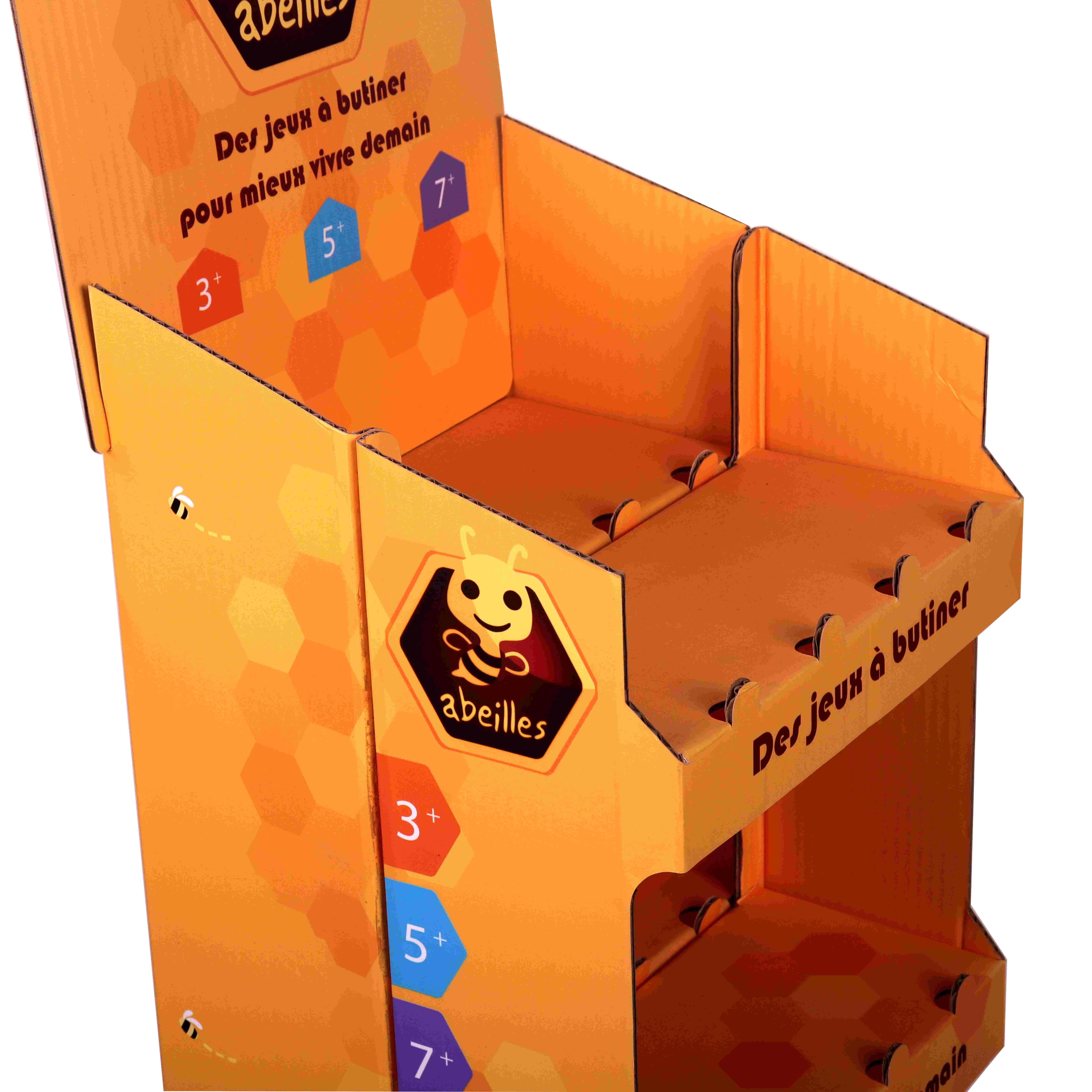 源头工厂高端定制瓦楞纸板层级展示架各大型超市、零售店和杂货店展示和推广产品的完美工具