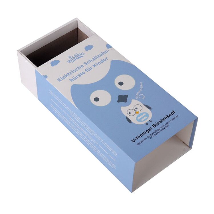 儿童电动牙刷推拉抽屉式包装纸质礼盒定制