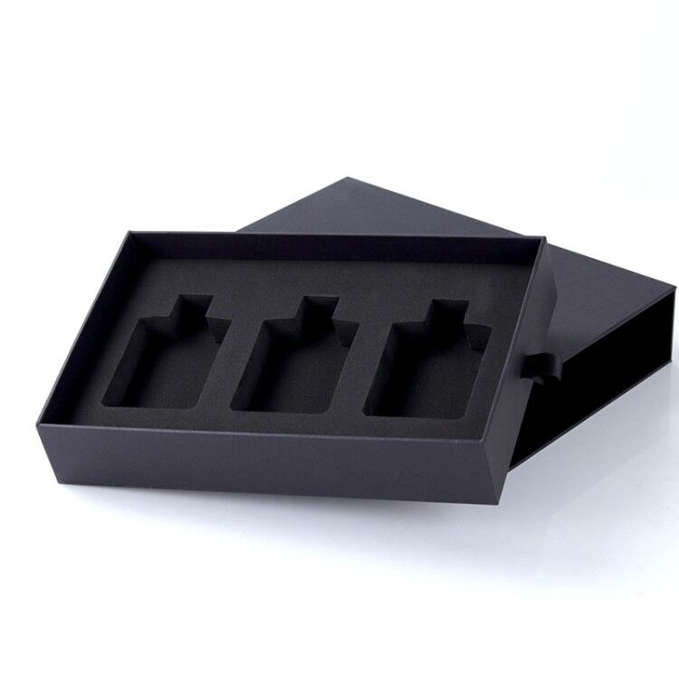 定制LOGO威士忌酒推拉抽屉式包装纸质礼盒带EVA内衬