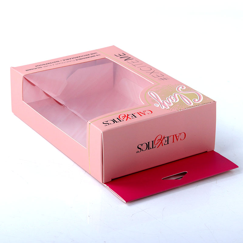 工厂专业定制带有PVC透明窗口的高端卡纸包装礼盒美妆用品包装盒