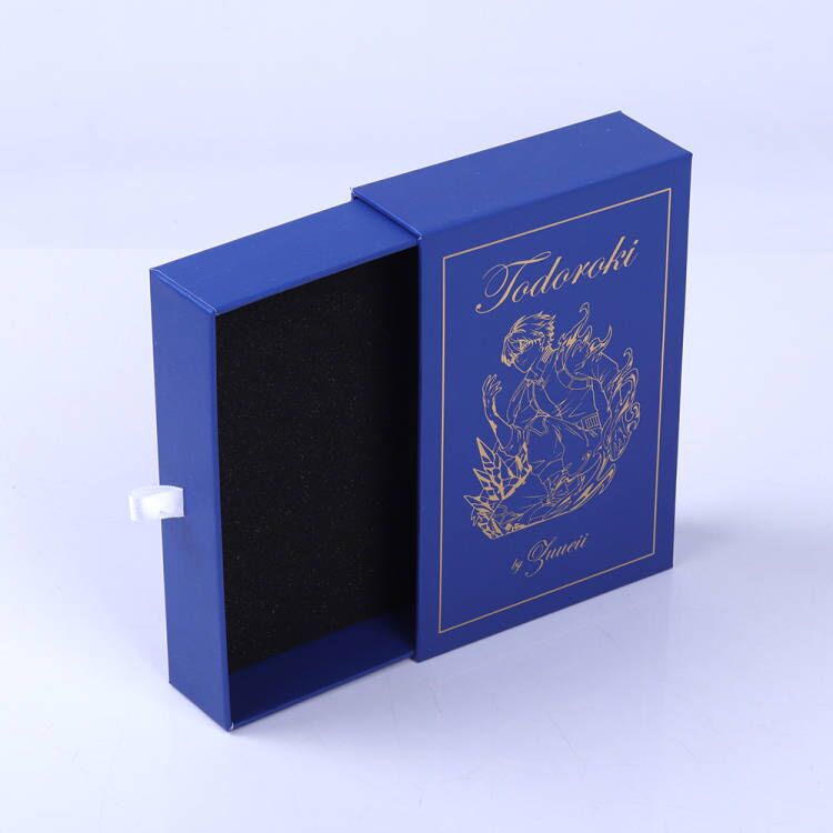 定制印刷深蓝色胸针别针徽章包装纸质抽屉礼盒 定制印刷深蓝色胸针别针徽章包装纸质抽屉礼盒