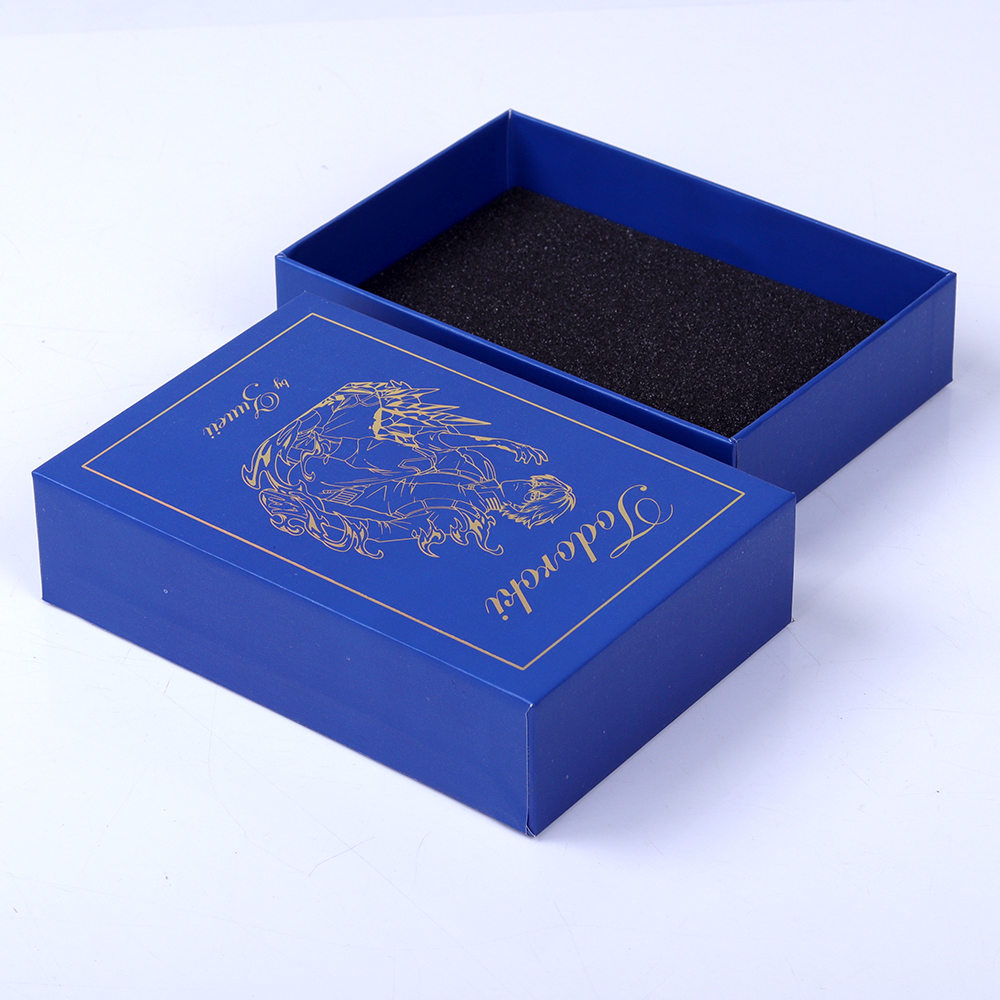 定制印刷深蓝色胸针别针徽章包装纸质抽屉礼盒 定制印刷深蓝色胸针别针徽章包装纸质抽屉礼盒