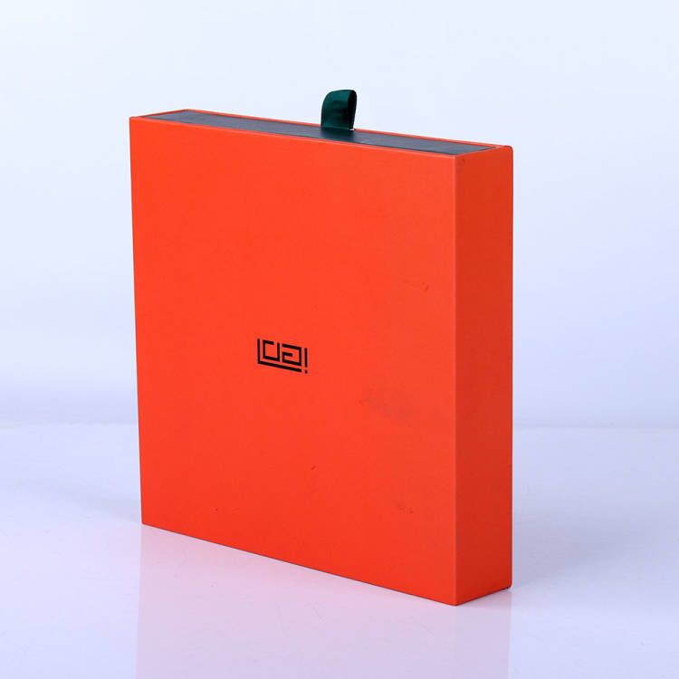 豪华高档橘色珠宝包装纸质抽屉礼盒定制LOGO 豪华高档橘色珠宝包装纸质抽屉礼盒定制LOGO