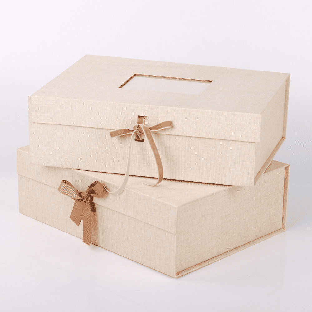 高端礼品包装市场麻布折叠盒已成新趋势奢华美观且可重复使用