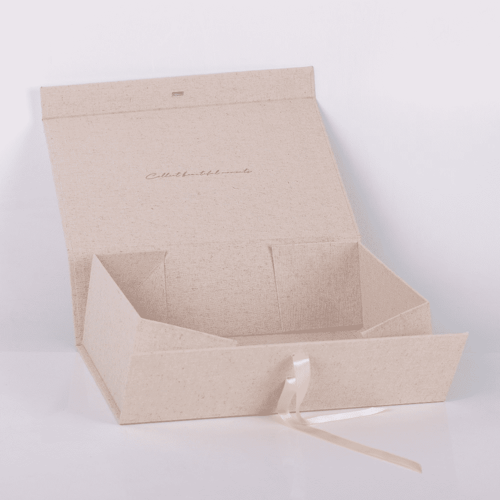 高端礼品包装市场麻布折叠盒已成新趋势奢华美观且可重复使用