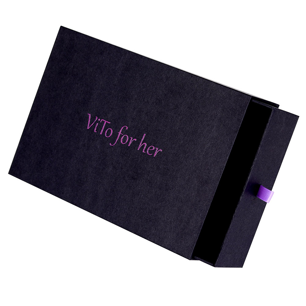 定制​黑色纸质包装盒豪华珠宝礼盒带丝带