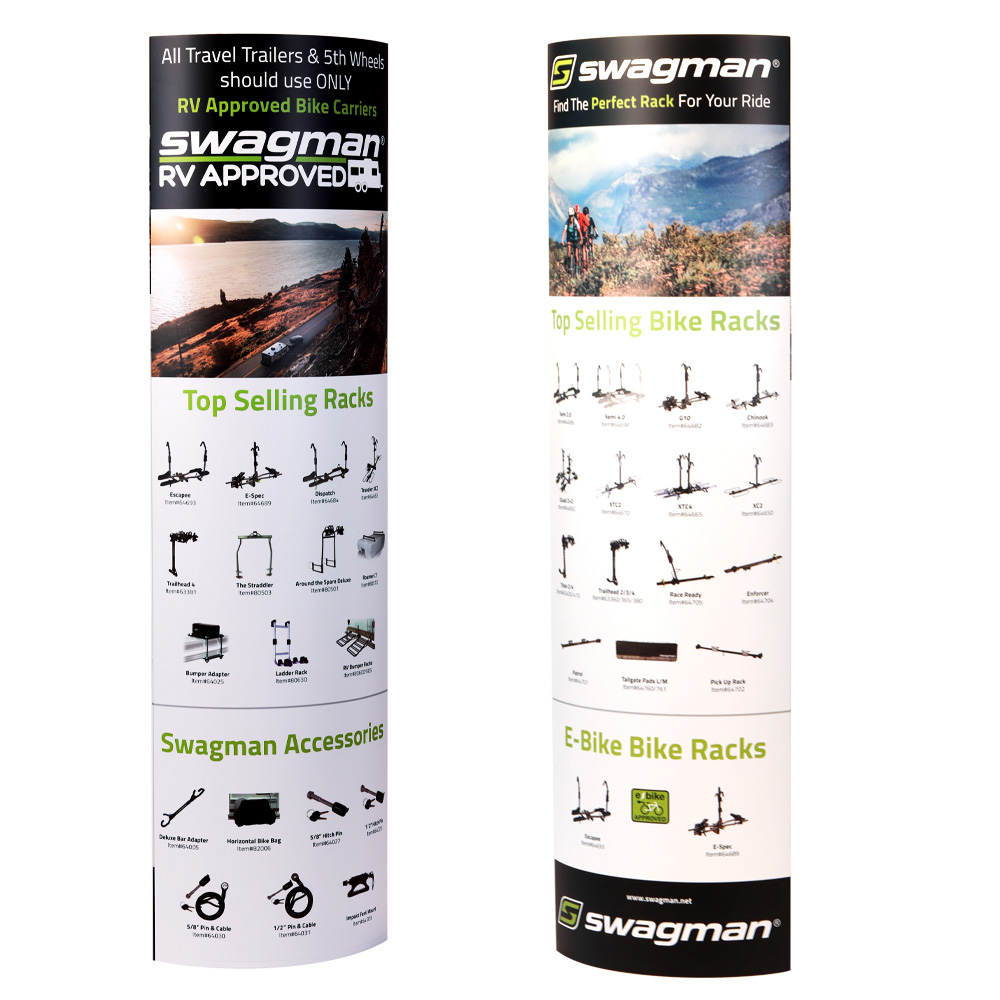 纸拉玛展示，椭圆形纸站立展示牌