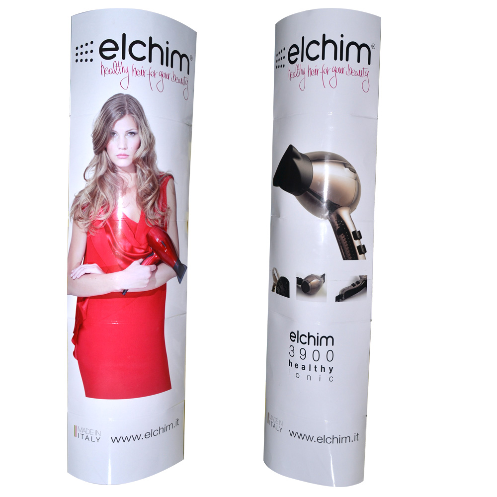 纸拉玛展示，椭圆形纸站立展示牌