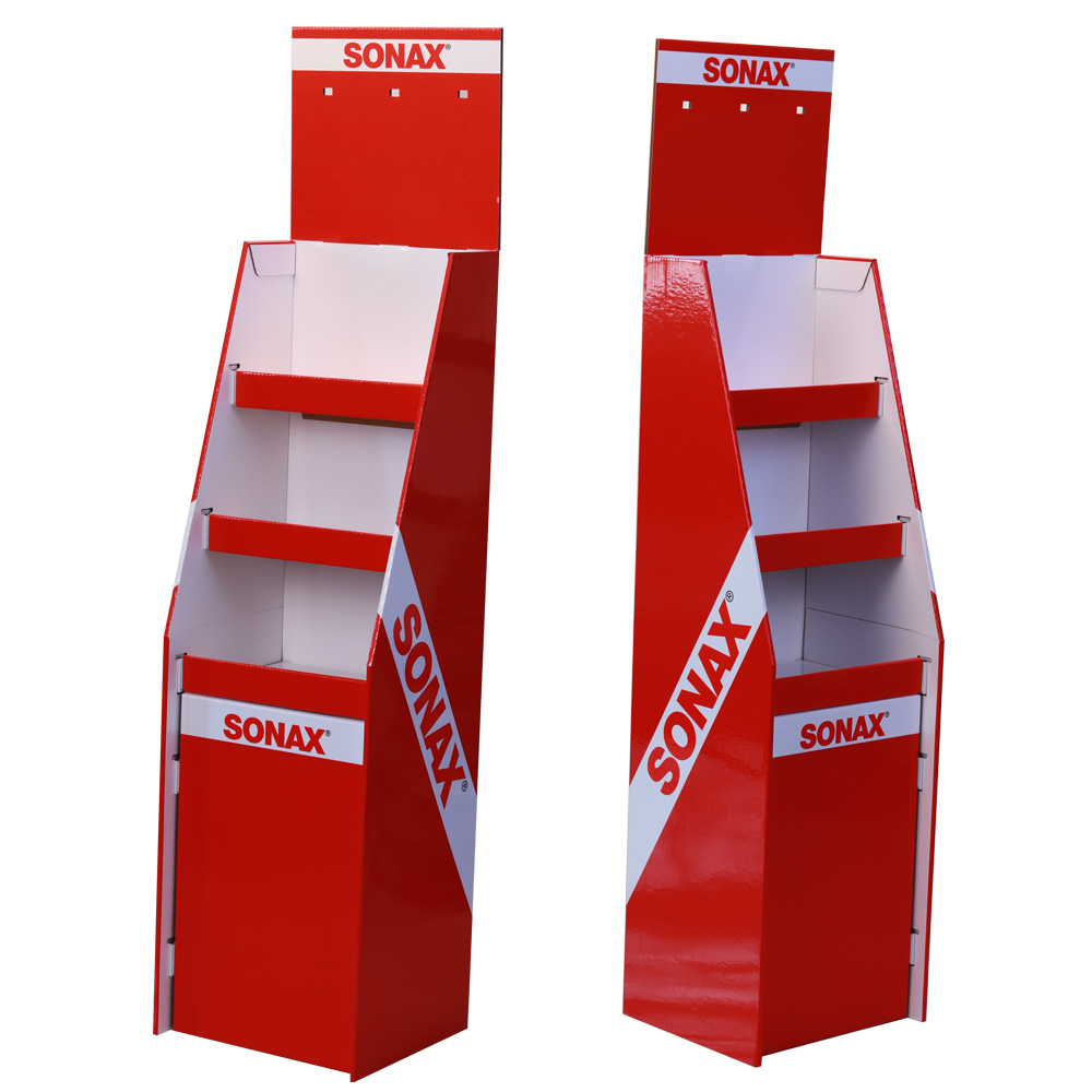 独家定制款SONAX多层瓦楞纸汽车用品展示架 独家定制款SONAX多层瓦楞纸汽车用品展示架