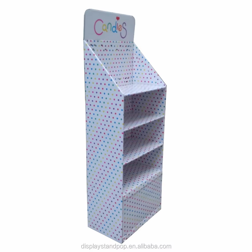 定制款Candies主题多层瓦楞纸糖果展示架