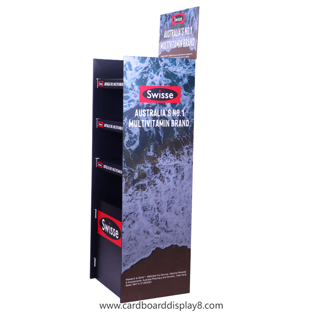 Swisse纸板纸板展示架供应商