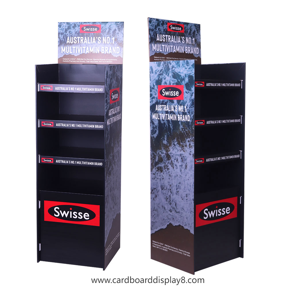 Swisse纸板纸板展示架供应商