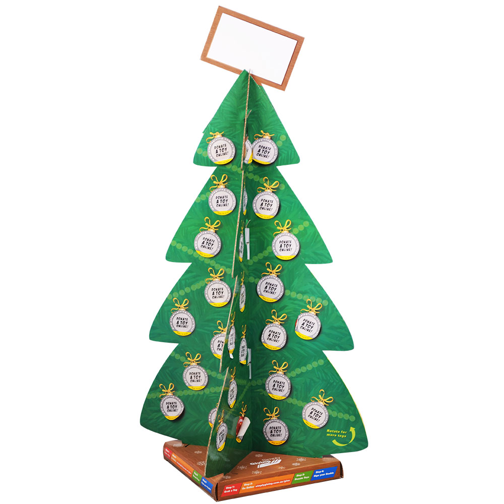 SONY圣诞树造型瓦楞纸落地式展示架:商超影音产品促销的吸睛展示神器 SONY圣诞树造型瓦楞纸落地式展示架:商超影音产品促销的吸睛展示神器