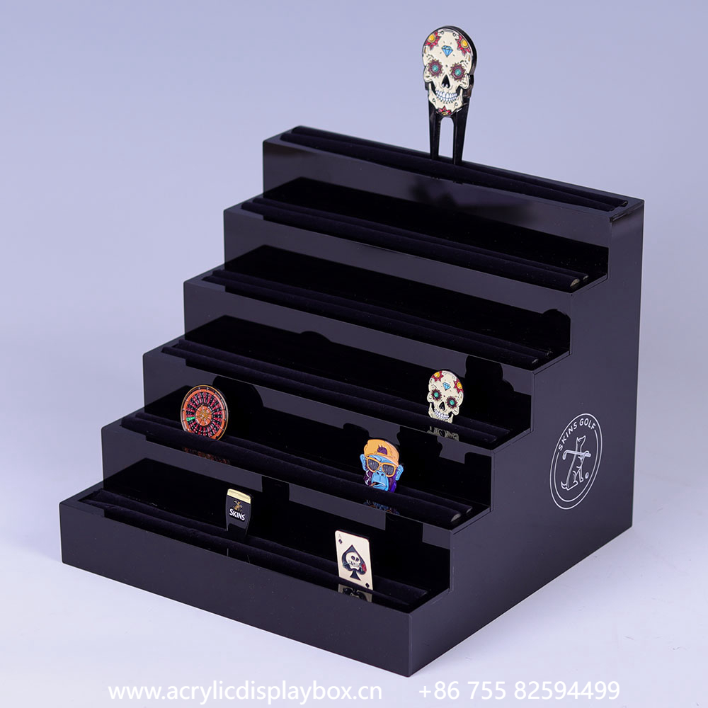 实用又美观的黑色亚克力高尔夫球钉展示架 实用又美观的黑色亚克力高尔夫球钉展示架