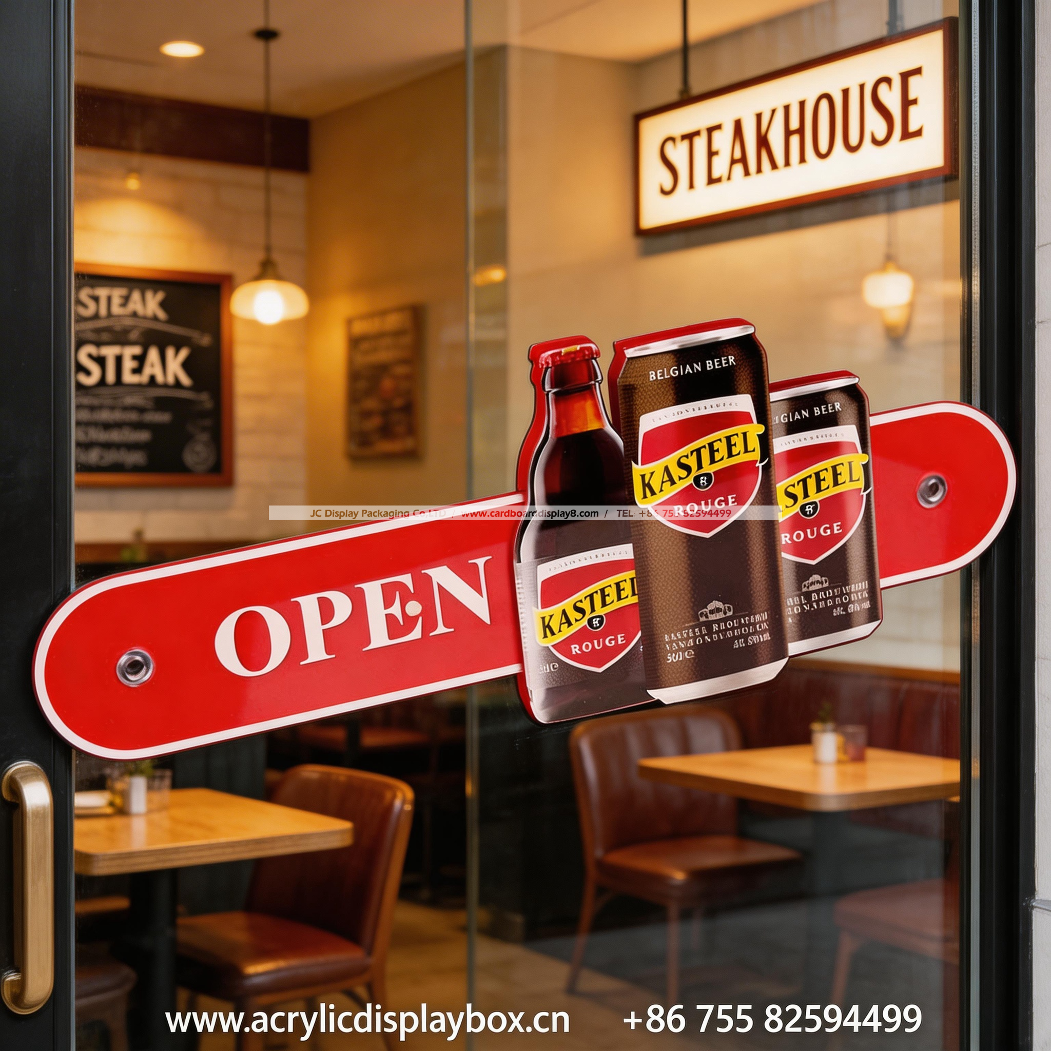 专业定制开门关门亚克力门牌工厂