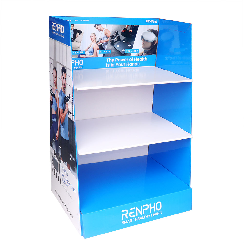 按摩用品展示架，层式纸展架