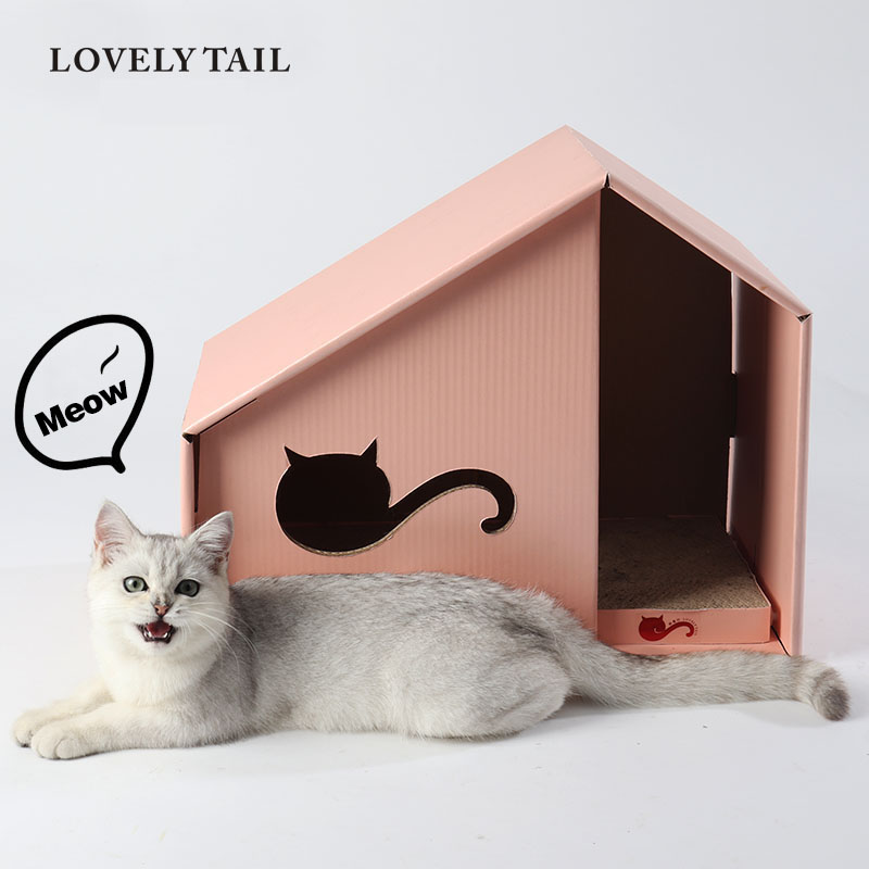 工厂价格定制宠物猫房，纸猫窝宠物用品